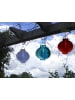 STAR Trading LED Solar Lampion f. Balkon Terrasse Garten  25cm Sensor m. Haken blau