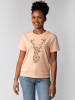 wat? Apparel T-Shirt Floral Deer in Fraiche Peche