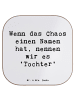Mr. & Mrs. Panda Untersetzer Gläser Spruch Chaos Tochter mit Spruch in Weiß