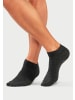 Bench Kurzsocken in schwarz, 2x hellgrau-meliert, 2x weiß