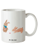 Mr. & Mrs. Panda Weiße Tasse Hasen Muschel ohne Spruch in Weiß