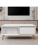CALICOSY Couchtisch ARONA in Eichenholz / Weiß - (W) 94  x (H) 40  x (L) 55  cm