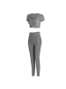 YEAZ CLUB LEVEL SET Top + Leggings in grau