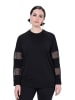 Ulla Popken Sweatshirt in schwarz