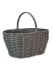 UNUS Einkaufskorb Rattan-Optik Henkelkorb in Grau