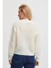 PULZ Jeans Strickpullover PZIRIS Pattern Pullover in natur