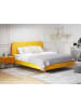 Beliani Doppelbett FLAYAT in Gelb/Gold - (W) 193 x (H) 109 x (L) 215 cm
