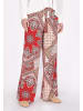 VIRITA Women Pants in Red Multicolor