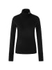 MARC CAIN COLLECTIONS Longsleeve mit gestricktem Kragen in Black