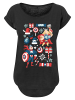 F4NT4STIC T-Shirt Marvel Thor And Captain America Christmas Day in schwarz