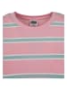 Urban Classics Urban Classics Damen Ladies Stripe Cropped Tee in girlypink/oceanblue