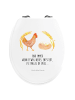 Mr. & Mrs. Panda Toilettendeckel Huhn Stolz mit Spruch in Weiß
