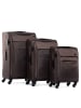 FERGÉ Kofferset Weichschale 3-teilig Weichschale 3 teilig Koffer Set Calais in braun