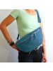 Florence Gürteltasche Leder blau ca. 37cm