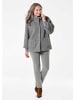 GOLDNER Flauschiger Kurzmantel mit Stehkragen in grau