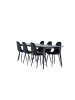 ebuy24 Essgruppe Ellis (7-teilig) Schwarz 85 x 230 cm