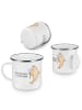 Mr. & Mrs. Panda Camping Emaille Tasse Sternzeichen Wassermann m... in Weiß