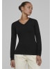 Urban Classics Urban Classics Damen Ladies Knitted V-Neck Sweater in black