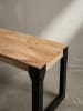 KADIMA DESIGN Esszimmerbank 120x40x45 cm Massivholz Metall Industrial,