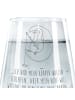 Mr. & Mrs. Panda Glas Pinguin Mond mit Spruch in Transparent