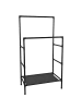 relaxdays Kleiderständer in Schwarz - (B)85 x (H)157 x (T)46 cm