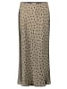 Vera Mont Satinrock mit Print in Khaki/Schwarz