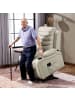 HOMCOM Relaxsessel mit Aufstehhilfe-95,5L x 93B x 100H cm-Cremeweiß