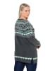 Ulla Popken Pullover in dunkelgrau melange