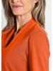 GOLDNER Elegantes Basic-Shirt mit V-Ausschnitt in terrakotta