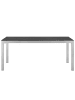 Beliani Konferenztisch GROSSETO in Schwarz/Silber - (W) 90 x (H) 76 x (L) 180 cm