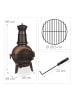 relaxdays Terrassenofen in Bronze - (B)46x (H)86 x (T)38 cm