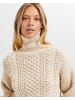 SELECTED FEMME Rollkragen Zopf Strickpullover Relaxed Sweater SLFBIRTHA in Sand