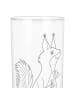 Mr. & Mrs. Panda Longdrinkglas Eichhörnchen Blume ohne Spruch in Transparent