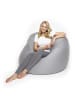 Lumaland Flexi Comfort Sitzsack Sitzkissen 142 x 84 cm - Hellgrau