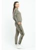 Tom Barron Freizeitanzug Tom Barron Women Regular Fit Zebra Pattern Sweatshirt And Pant Set in khaki