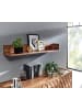 FineBuy Wandregal in Braun / Sheesham / 120x20x15