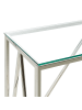 Beliani Konsolentisch WESO in Silber/Transparent - (W) 120 x (H) 78 x (L) 40 cm