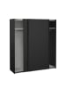 ebuy24 Schiebetürenschrank Como (2-türig) Schwarz 179 x 67 cm