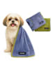 FLUFFINO Hundehandtuch Set 2-tlg. S grau/grün  Bunt