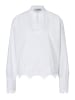 More & More verkürzte Langarmbluse in white