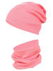 TupTam Unisex Kinder Beanie Mütze Schlauchschal Set in koralle