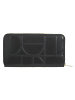 DuDu Up Geldbörse RFID Schutz Leder 20 cm black-nude