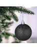 relaxdays 100-tlg. Weihnachtskugeln Set in Schwarz
