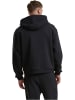 Urban Classics Sweatshirt FLUFFY ZIP in Schwarz