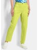 GOLDNER Kurzgröße:  Stoffhose mit Ziersteppung in hellgrün