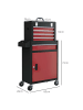 HOMCOM Werkstattwagen-60L x 28B x 102H cm-Rot