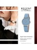 Regent Armbanduhr-Analog blau mittel (ca. 32mm) Regent Lederarmband