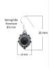 mantraroma 925er Silber - Ohrringe (L) 14 x (B) 34 mm mit Onyx