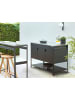 Beliani Gartenküche MAENZA in Schwarz/Silber - (W) 120 x (H) 93 x (L) 60 cm