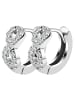 Adeliás Damen Creolen Unendlichzeichen aus 925 Silber mit Zirkonia in silber